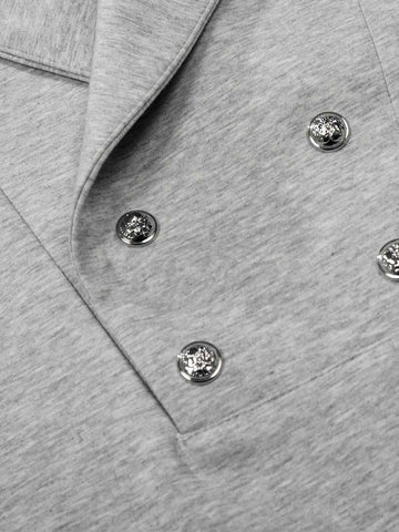 Shawl Collar Button Detail T-Shirt