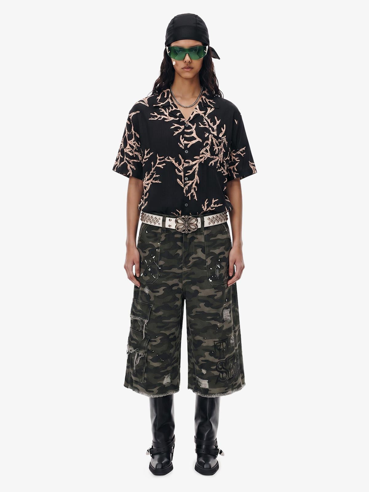 3D Textured Embossed Cuban Shirt