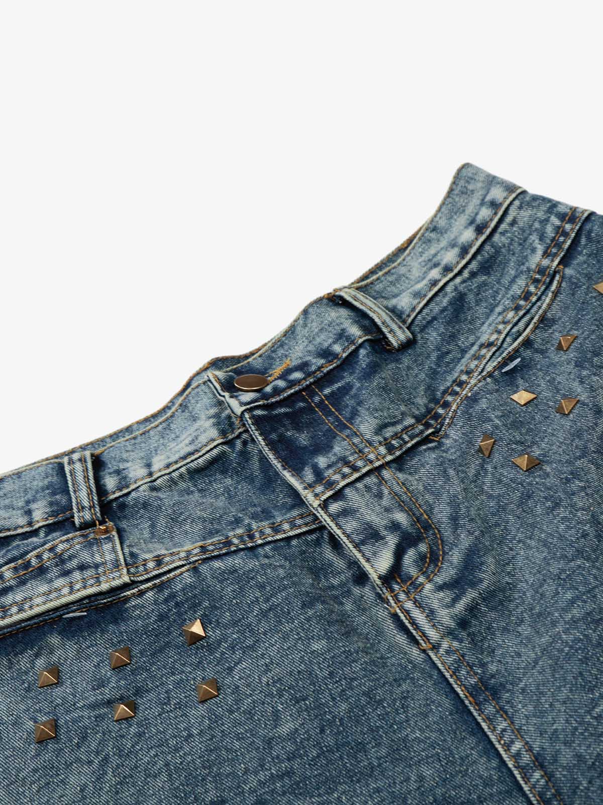 Rivet Detail Barrel Baggy Jorts