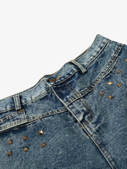 Rivet Detail Barrel Baggy Jorts