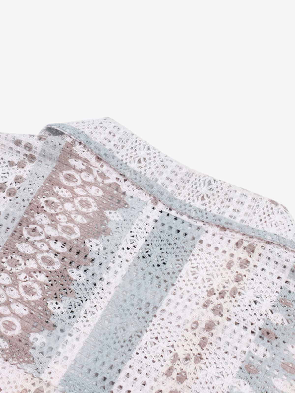 Bohemian Lace Cutout Cuban Shirt