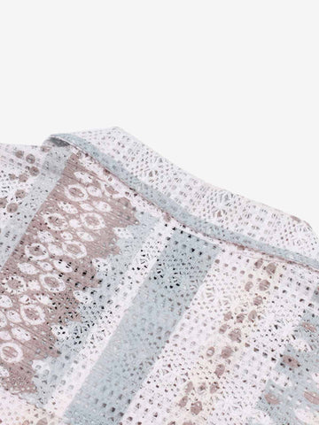 Bohemian Lace Cutout Cuban Shirt