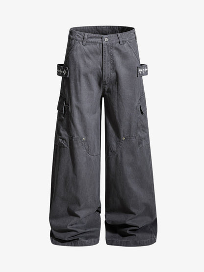 Vintage Strap Detail Carpenter Pants