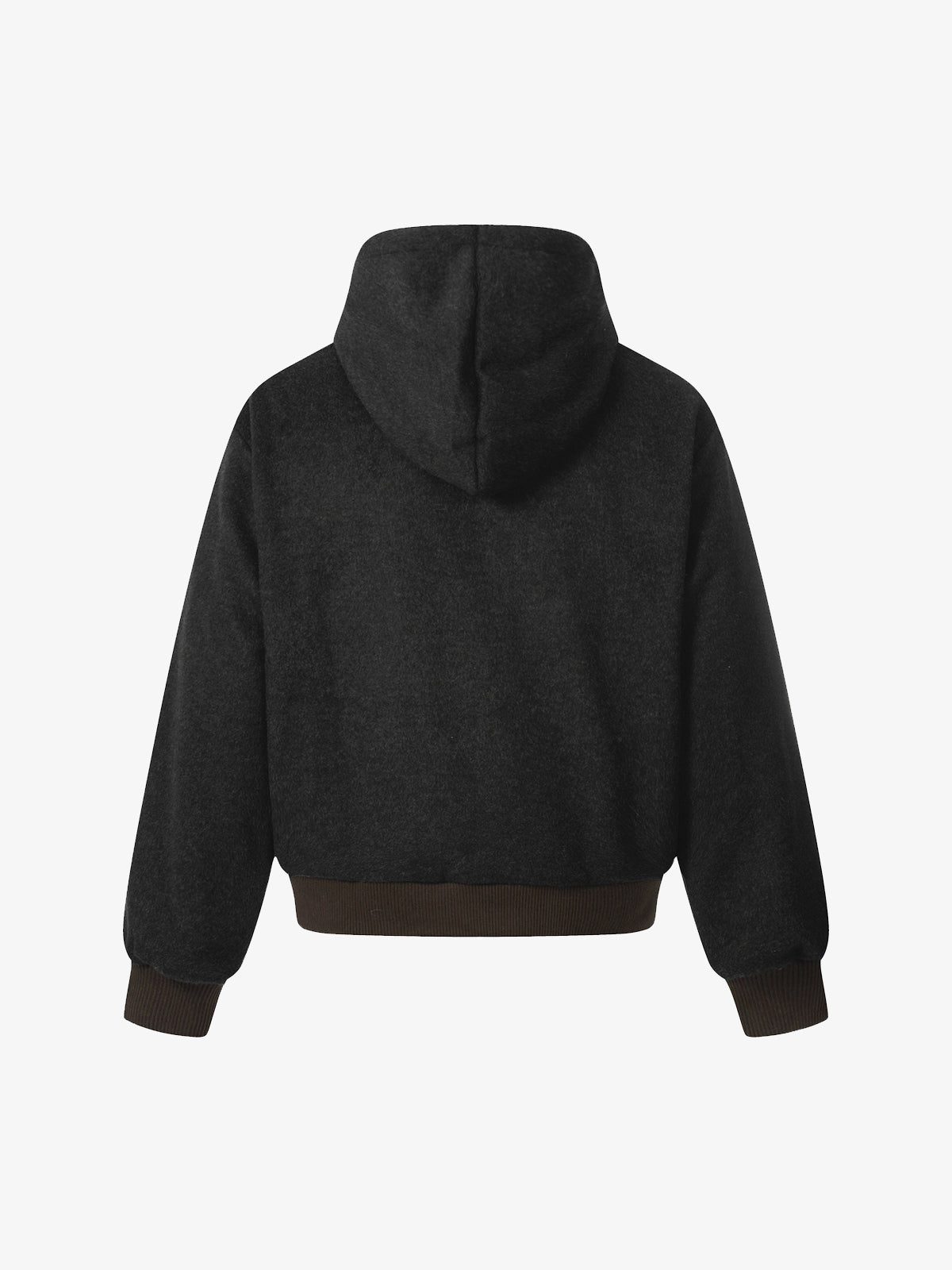 Retro Reversible Fleece Lined Zip-up Hooded Jacket 