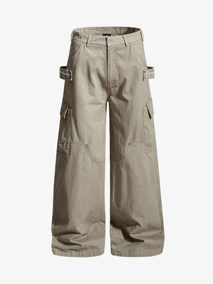 Vintage Strap Detail Carpenter Pants