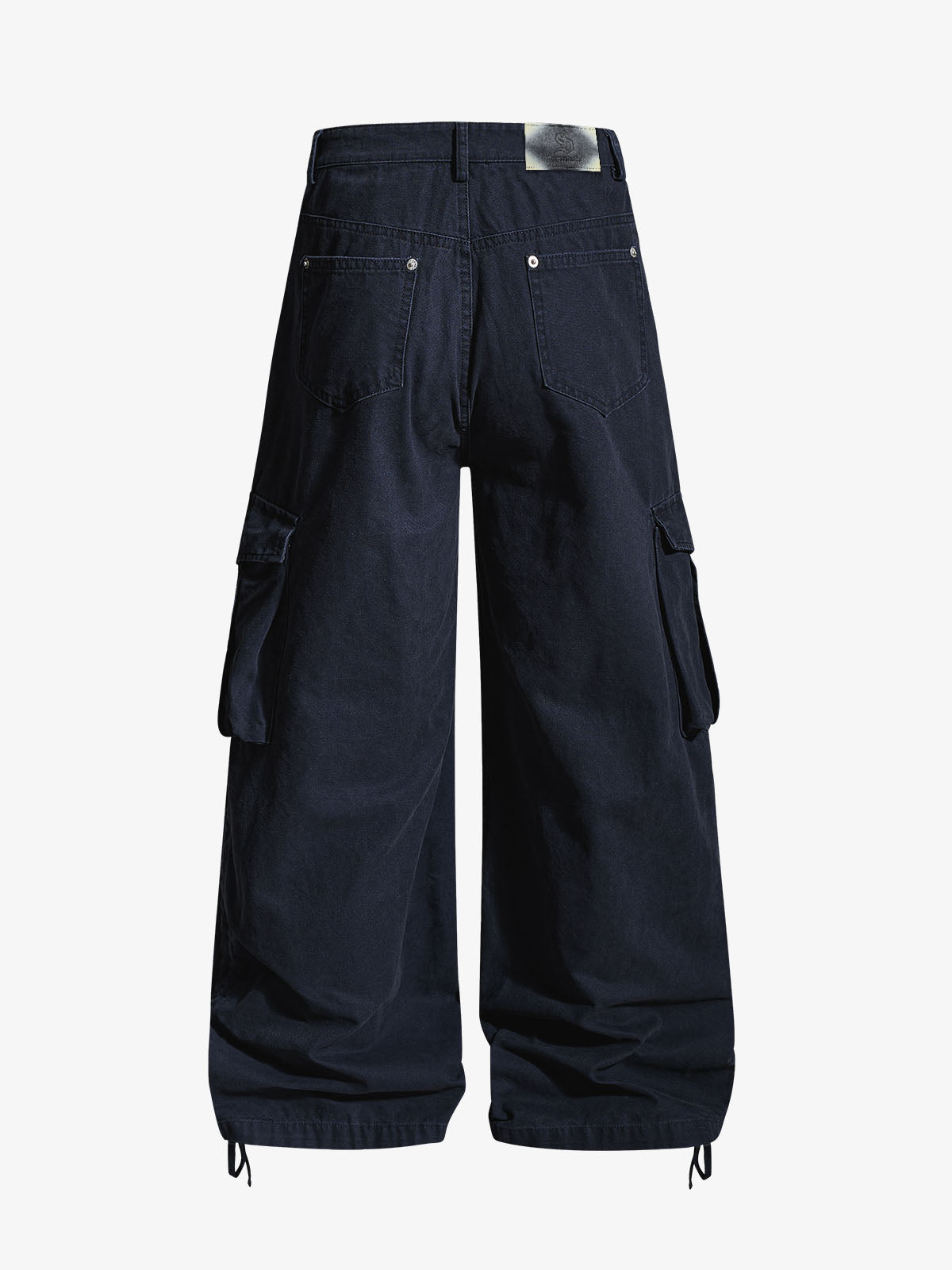Ruched Cuffs Curved Cargo Pants