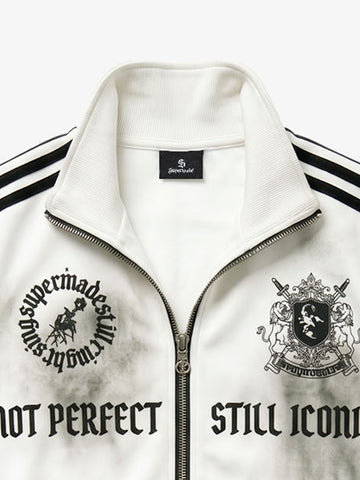 Striped Patchwork Hoodie with Logo Badge