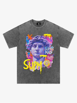 David Sculpture Vibrant Graffiti Art T-Shirt 
