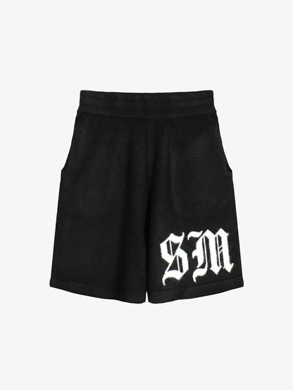 Gothic Chenille Oversized Street Shorts 