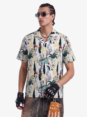 French Peacock Manor Cuban Shirt