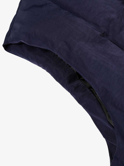 Street High-Neck Asymmetrical Placket Cotton Vest 