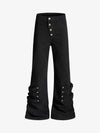 Detachable Multi-Button Flared Casual Flare Pants