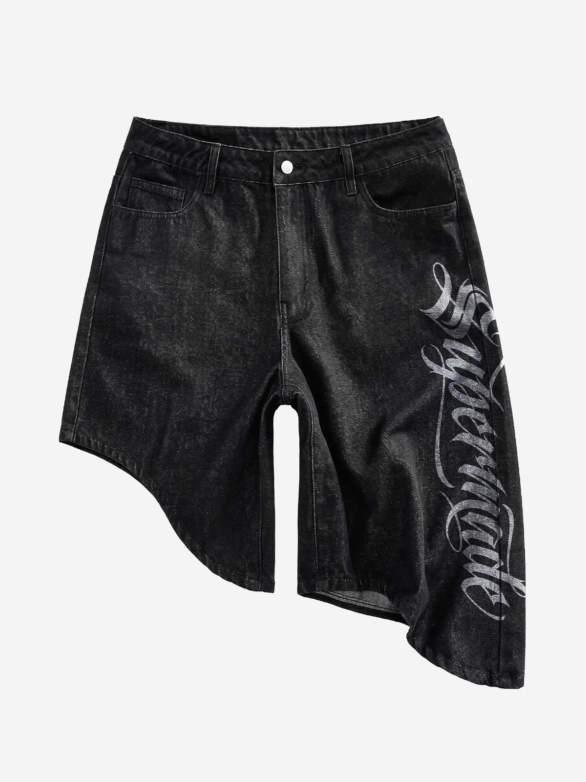 Irregular Hem Loose Shorts