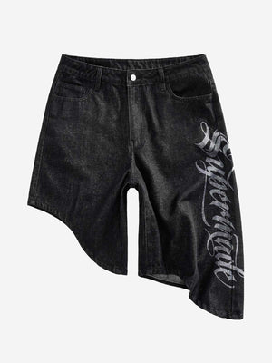 Irregular Hem Loose Shorts