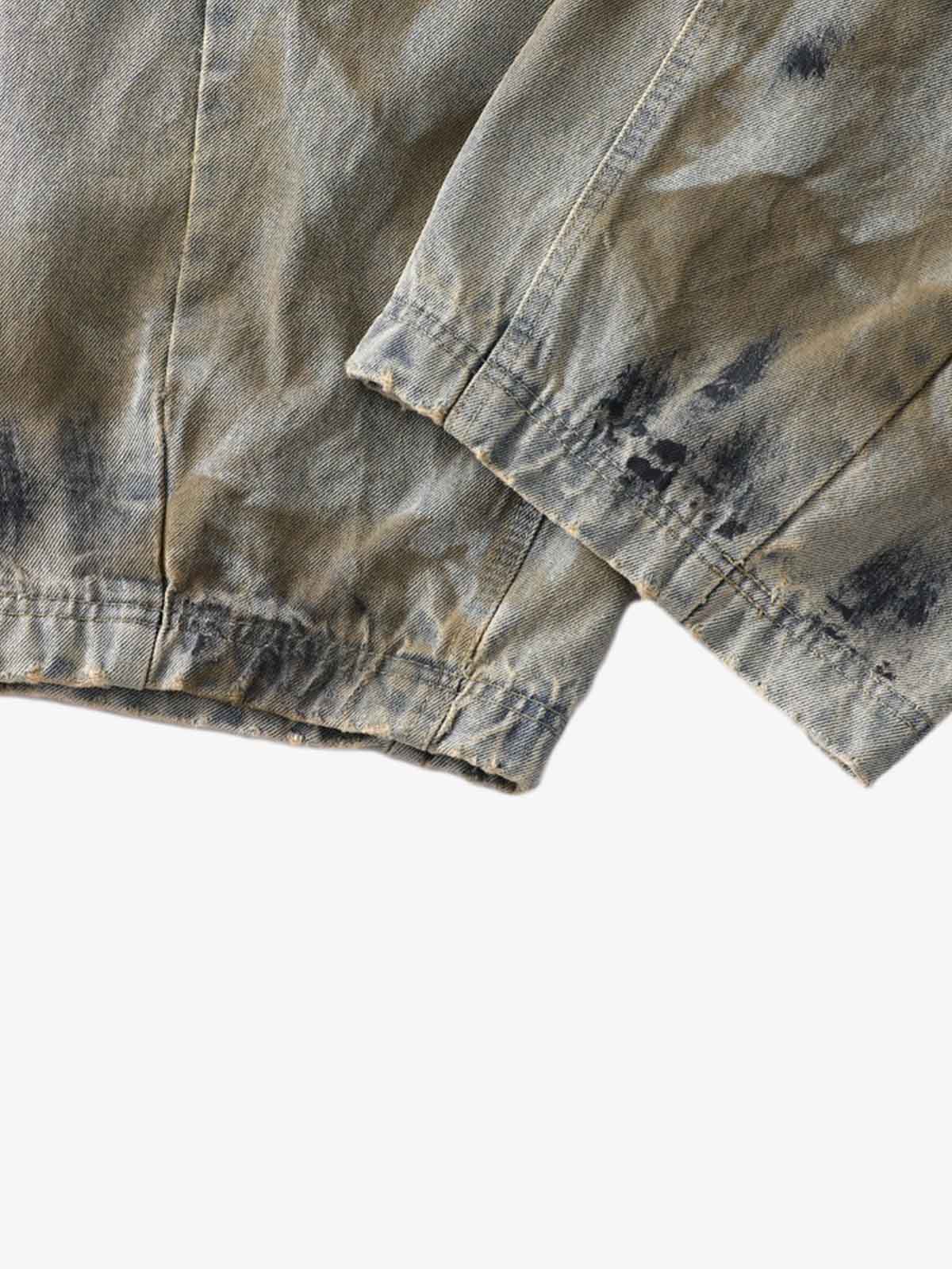 Dirty Wash Spray Dyed Barrel Jeans 