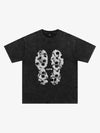 Soccer Ball Footprint Graphic T-Shirt 