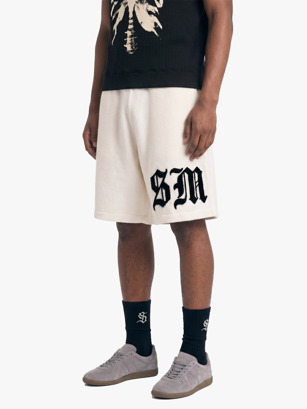 Gothic Chenille Oversized Street Shorts 