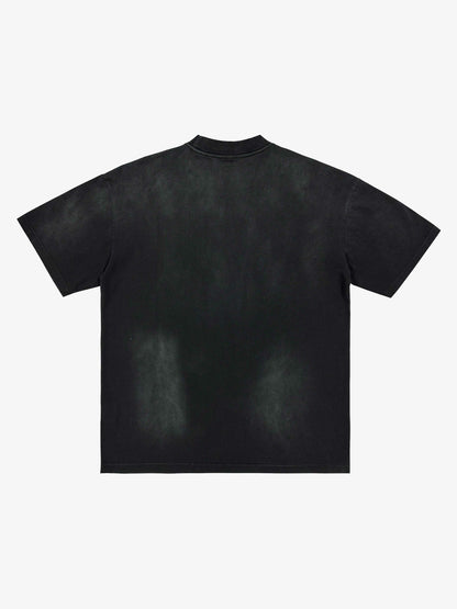 Washed Floral Star Print T-Shirt