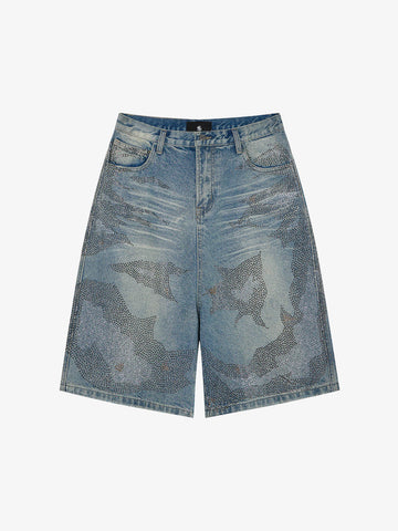Mountain Motif Bermuda Shorts