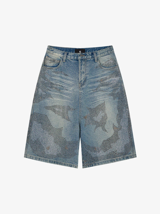 Mountain Motif Bermuda Shorts