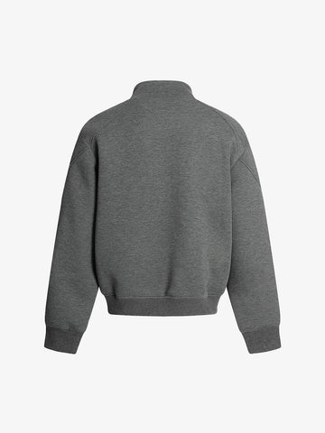 Panel Cut Stand Collar Zip Up Jacket 