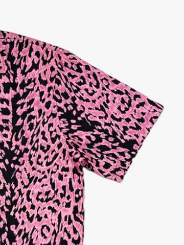 Cyber Punk Leopard Print Hawaiian Shirt
