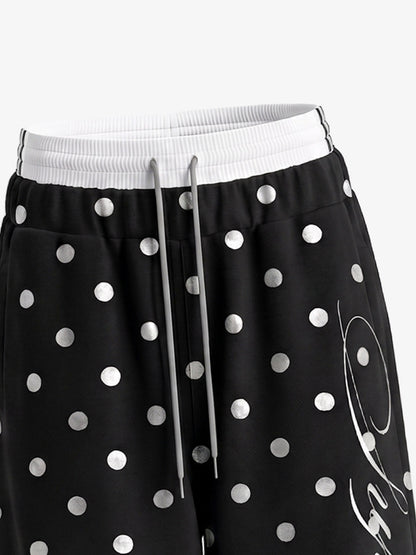 Double Waist Polka Dot Pants