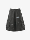 Vintage Distressed Multi Pocket Wide Leg Cargo Shorts