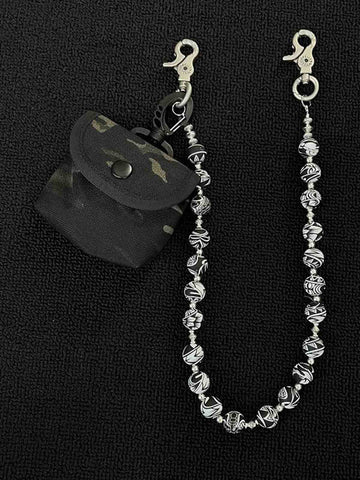 Retro Camouflage Wallet Chain 