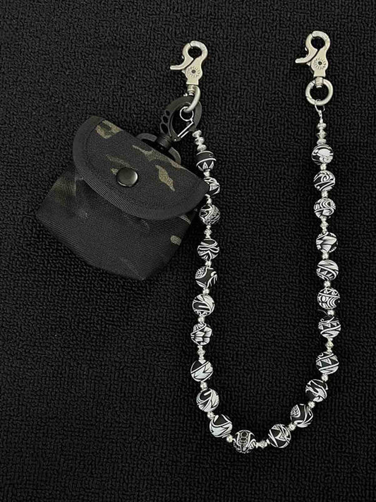 Retro Camouflage Wallet Chain