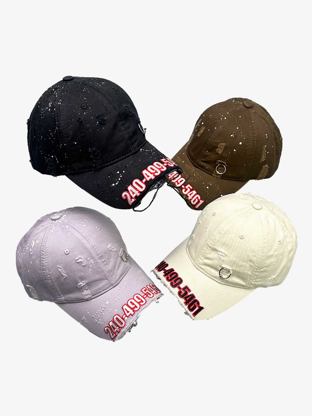 Numeric Embroidered Baseball Cap