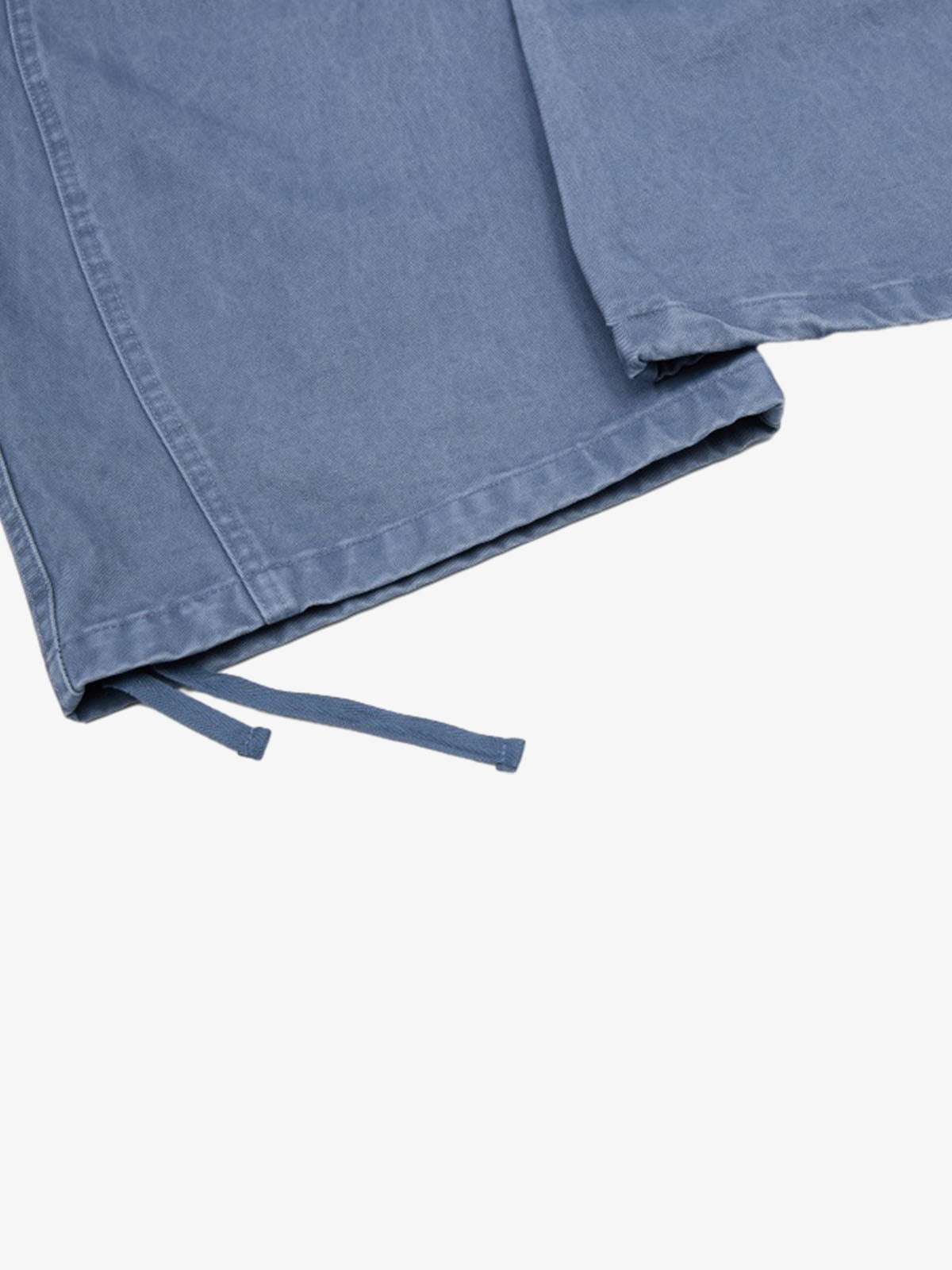 Drawstring Cuffs Curved Pleated Pants