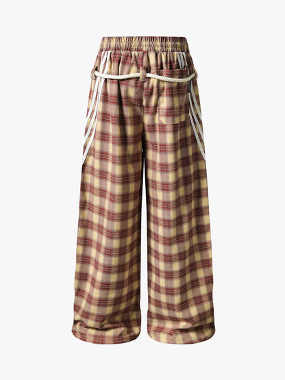 Plaid Patchwork Pants