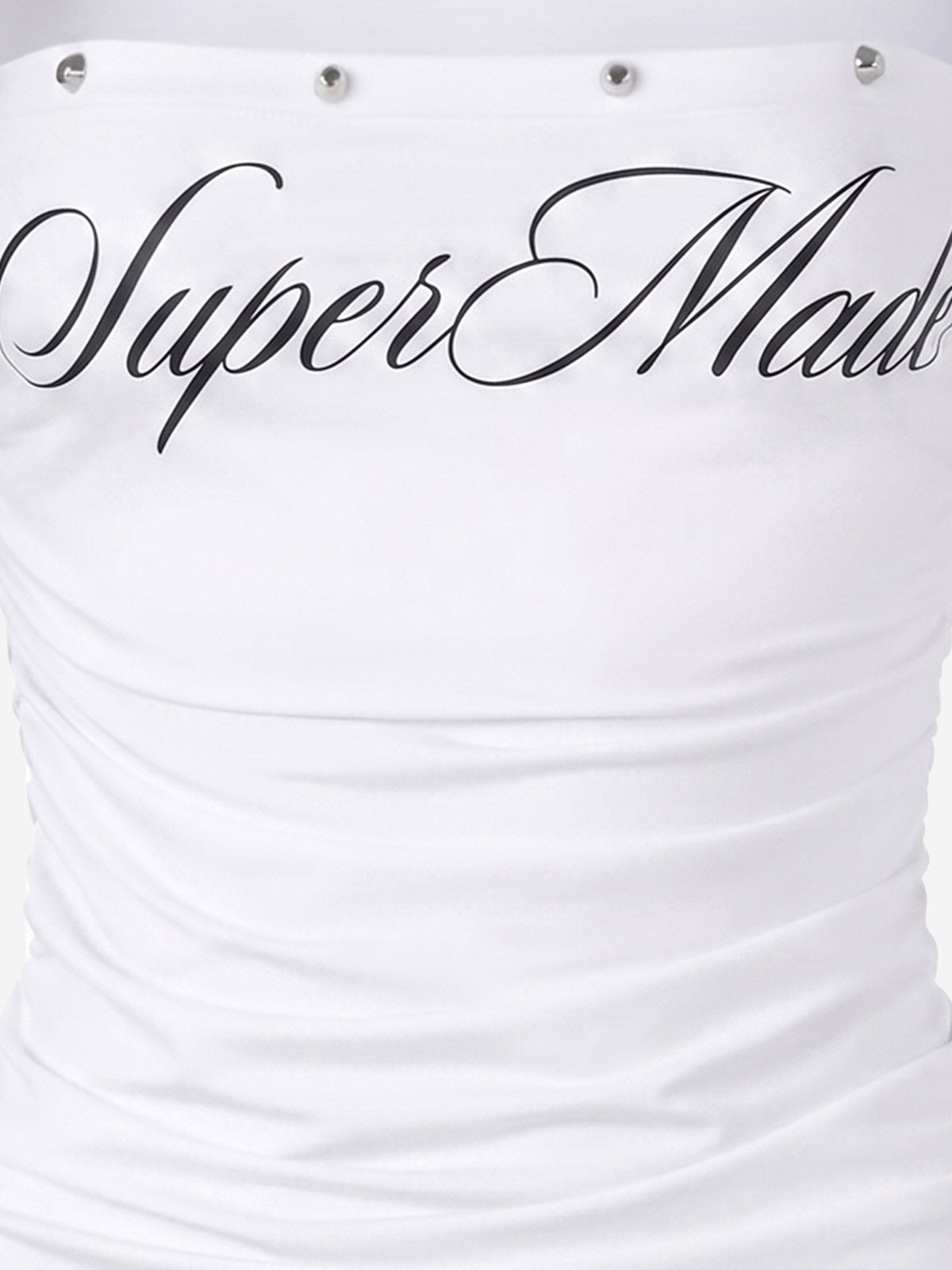 Letter Graphic Square Neck Vest