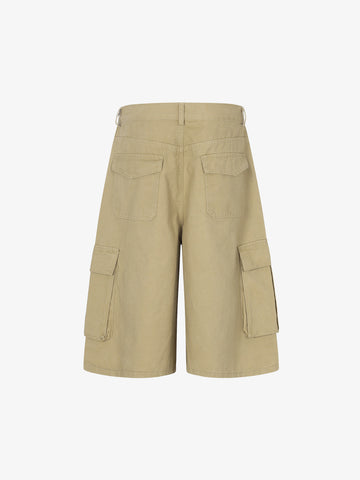 Gothic Cross Graphic Cargo Shorts
