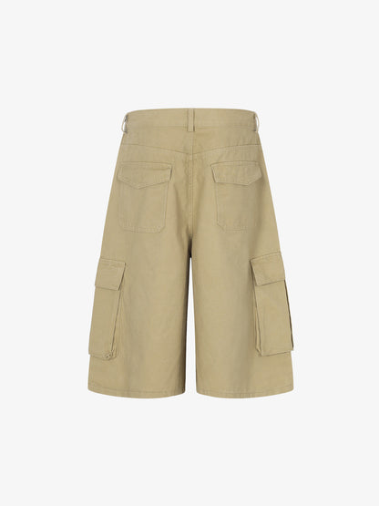 Gothic Cross Graphic Cargo Shorts
