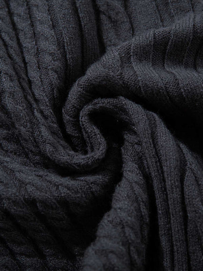 Vintage Cable Knit Polo Shirt 