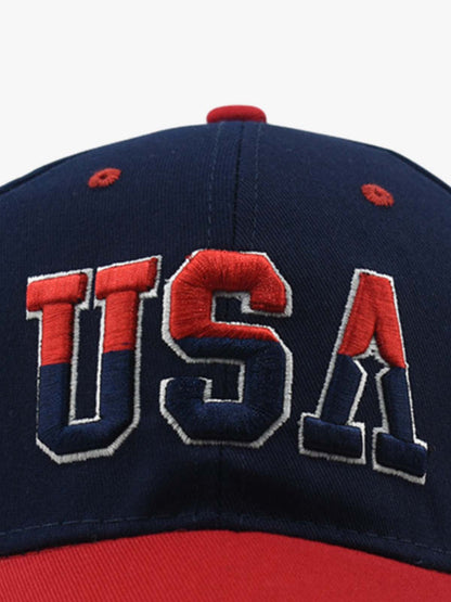USA Embroidered Two-Tone Baseball Cap 