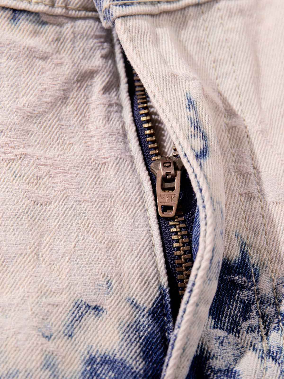 Vintage Ombré Acid Wash Wide-Leg Jeans 