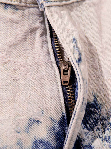 Vintage Ombré Acid Wash Wide-Leg Jeans 