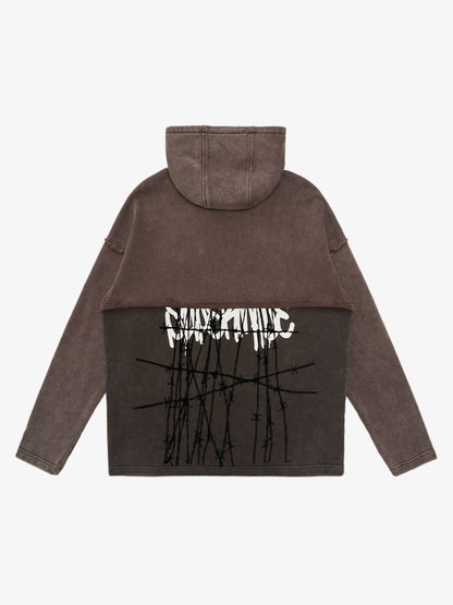 Distressed Thorn Destruction Painting Hoodie 