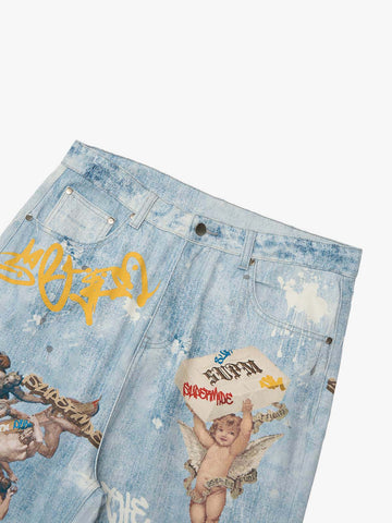 Artistic Renaissance Denim Set - 2484 