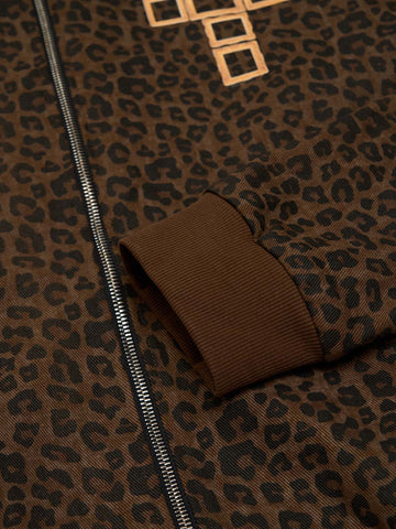 SUPM Letter Graffiti Cross Frame Leopard Print Set 