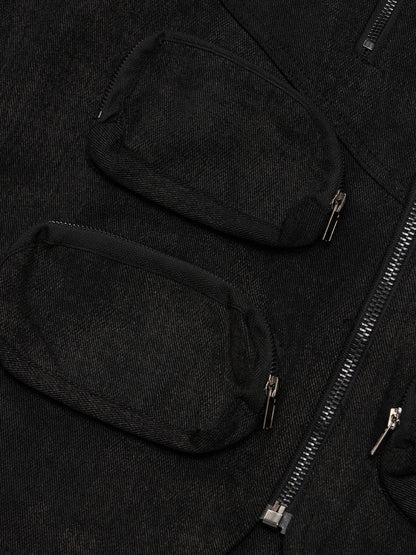 Heavy-Duty Multi-Pocket Multi-Zipper Vest 