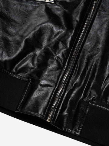 Multi-Zip Fur Hooded Leather Jacket 