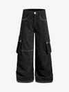 Multi-Pocket Wide-Leg Cargo Pants