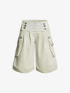 Military Cargo Wide-Leg Shorts