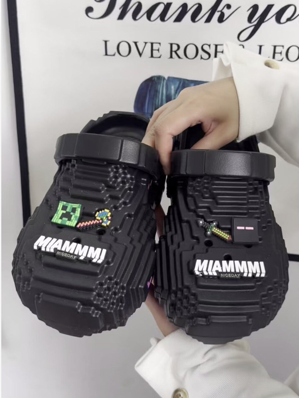 Pixel Design Non-Slip Clogs