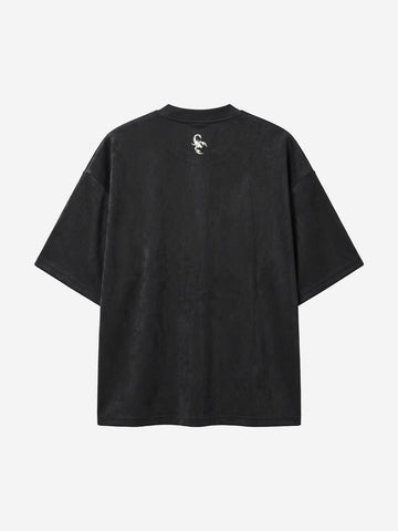 Suede Oversized Streetwear T-Shirt