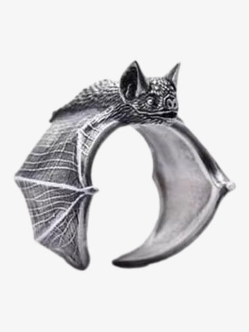 Gothic Bat Open Ring 